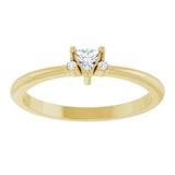 14K Gold Trillion Natural White Sapphire & Natural Diamond Accented Ring - Yellow Gold - view 3