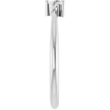 Platinum Trillion Natural White Sapphire & Natural Diamond Accented Ring - view 4