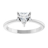 Platinum Trillion Natural White Sapphire & Natural Diamond Accented Ring - view 3