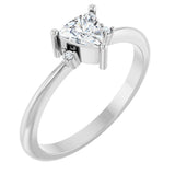 14K Gold Trillion Natural White Sapphire & Natural Diamond Accented Ring - White Gold