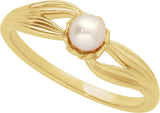 14K Gold Cultured Freshwater Pearl Pearl Ring - Yellow Gold - view 4