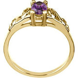 14K Gold Youth Birthstone Ring - Yellow Gold - view 2