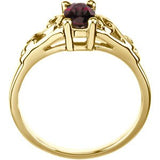 14K Gold Youth Birthstone Ring - Yellow Gold - view 2