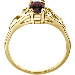 14K Gold Youth Birthstone Ring - Yellow Gold - view 2