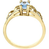 14K Gold Youth Birthstone Ring - Yellow Gold - view 2