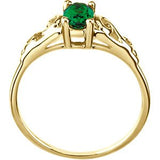 14K Gold Youth Birthstone Ring - Yellow Gold - view 2