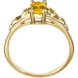 14K Gold Youth Birthstone Ring - Yellow Gold - view 2