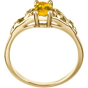 14K Gold Youth Birthstone Ring - Yellow Gold - view 2