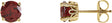 14K Gold Natural Mozambique Garnet Round 4-Prong Stud Earrings – 6mm Stones