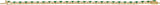 14K Gold Oval Lab-Grown Emerald & Lab-Grown Diamond Line Bracelet - Yellow Gold - view 4