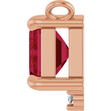 14K Gold Emerald Lab-Grown Ruby & Lab-Grown Diamond Accented Necklace - Rose Gold - view 3