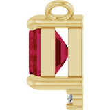 14K Gold Emerald Lab-Grown Ruby & Natural Diamond Accented Necklace - Yellow Gold - view 3