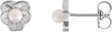 Platinum Cultured Seed Pearl Pearl Earrings