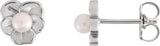 Platinum Cultured Seed Pearl Pearl Earrings