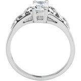 14K Gold Youth Birthstone Ring - White Gold - view 2