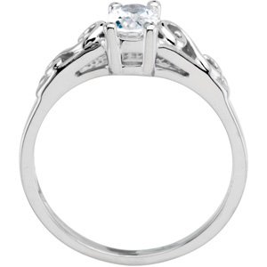 14K Gold Youth Birthstone Ring - White Gold - view 2