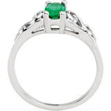 14K Gold Youth Birthstone Ring - White Gold - view 2