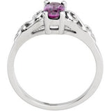 14K Gold Youth Birthstone Ring - White Gold - view 2