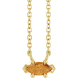 14K Gold Marquise Natural Citrine Solitaire Necklace - Yellow Gold