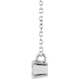 Platinum Marquise Lab-Grown Alexandrite Solitaire Necklace - view 3