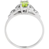 14K Gold Youth Birthstone Ring - White Gold - view 2