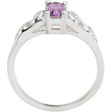 14K Gold Youth Birthstone Ring - White Gold - view 2