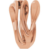 14K Gold Pear Natural Iolite Accented Negative Space Ring - Rose Gold - view 4