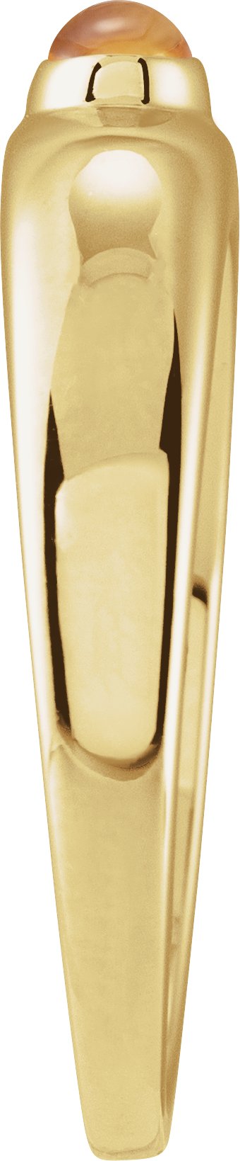 14K Gold Oval Natural Citrine Cabochon Ring - Yellow Gold - view 3