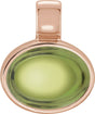 14K Gold Natural Peridot Oval Bezel-Set Pendant - Rose Gold