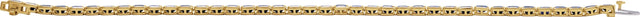 14K Gold Emerald Lab-Grown Blue Sapphire Bezel-Set Line Bracelet - Yellow Gold - view 5