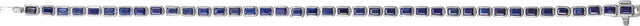 14K Gold Emerald Lab-Grown Blue Sapphire Bezel-Set Line Bracelet - White Gold - view 4