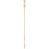 14K Gold Round Lab-Grown Alexandrite Bezel-Set Link Bracelet – 25.9x1.7mm - Yellow Gold - view 12