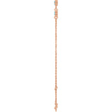 14K Gold Round Natural Aquamarine Bezel-Set Link Bracelet – 25.9x1.7mm - Rose Gold - view 18