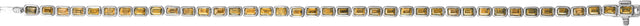 14K Gold Emerald Natural Citrine Bezel-Set Line Bracelet - White Gold - view 4