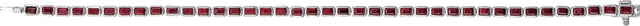 14K Gold Emerald Natural Mozambique Garnet Bezel-Set Line Bracelet - White Gold - view 4