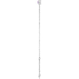 14K Gold Round Natural Amethyst Bezel-Set Link Bracelet - White Gold - view 12