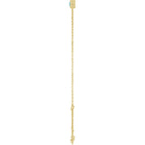 14K Gold Round Natural Aquamarine Bezel-Set Link Bracelet - Yellow Gold - view 12
