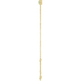 14K Gold Round Lab-Grown Emerald Bezel-Set Link Bracelet - Yellow Gold - view 12