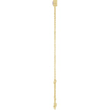 14K Gold Round Lab-Grown Alexandrite Bezel-Set Link Bracelet - Yellow Gold - view 12