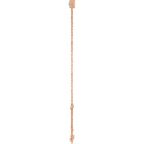14K Gold Round Natural Aquamarine Bezel-Set Link Bracelet - Rose Gold - view 12