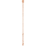 14K Gold Round Natural Citrine Bezel-Set Link Bracelet - Rose Gold - view 12