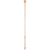 14K Gold Round Natural Peridot Bezel-Set Link Bracelet - Rose Gold - view 12