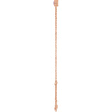 14K Gold Round Natural Pink Tourmaline Bezel-Set Link Bracelet - Rose Gold - view 12