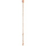 14K Gold Round Natural Amethyst Bezel-Set Link Bracelet - Rose Gold - view 12