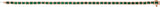 14K Gold Emerald Natural Tsavorite Garnet Bezel-Set Line Bracelet - Rose Gold - view 4