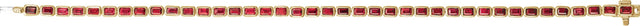14K Gold Emerald Lab-Grown Ruby Bezel-Set Line Bracelet - Yellow Gold - view 4