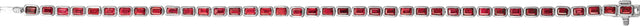 14K Gold Emerald Lab-Grown Ruby Bezel-Set Line Bracelet - White Gold - view 4