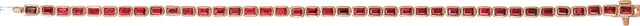 14K Gold Emerald Lab-Grown Ruby Bezel-Set Line Bracelet - Rose Gold - view 4