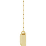 14K Gold Natural Citrine Round Bezel-Set Necklace - Yellow Gold - view 3