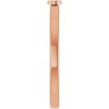 14K Gold Round Natural White Sapphire Bezel-Set Solitaire Ring - Rose Gold - view 9